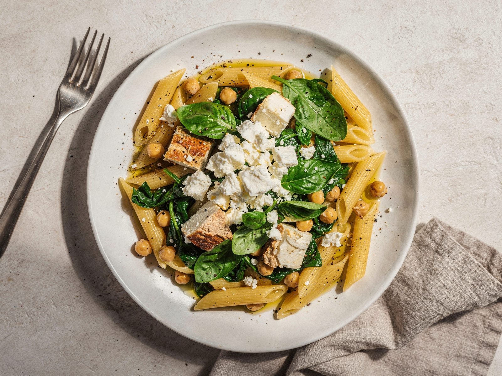 Mediterranean Chickpea and Spinach Penne: How to Make